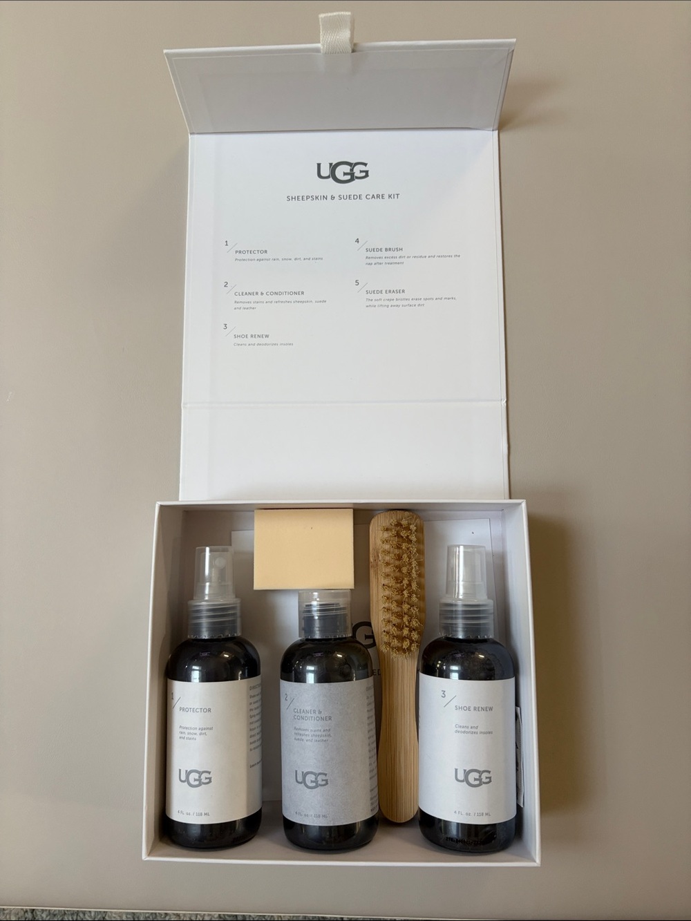 UGG Sheepskin & Suede Care Set — White, Tan, Brown